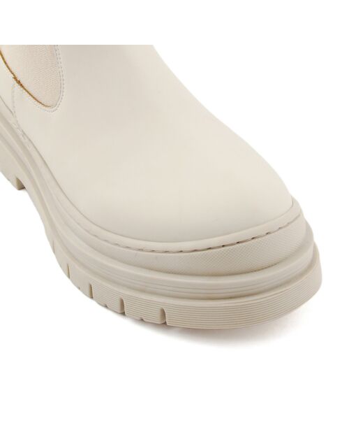 Chelsea Boots Talissi ecru - hak van 6 cm
