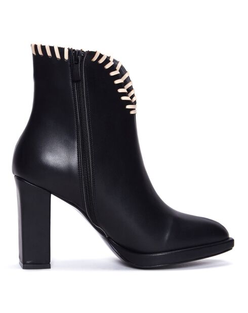 Bottines Forka noires - Talon 9 cm