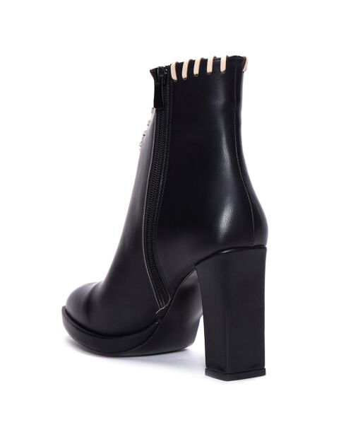 Bottines Forka noires - Talon 9 cm