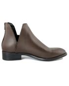 Bottines en Cuir Sabuso marron - Talon 4 cm