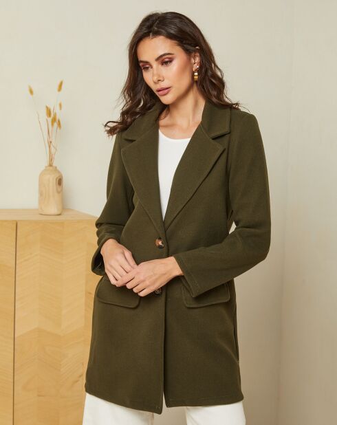 Manteau court Giulia kaki