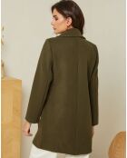 Manteau court Giulia kaki