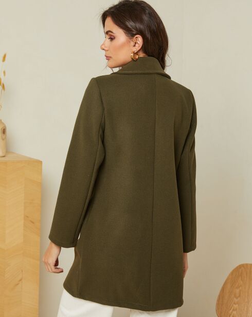 Manteau court Giulia kaki