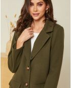 Manteau court Giulia kaki