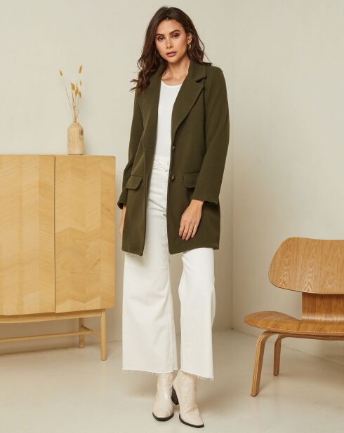 Manteau court Giulia kaki