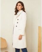 Manteau long Charlotte blanc