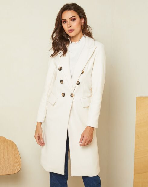 Manteau long Charlotte blanc