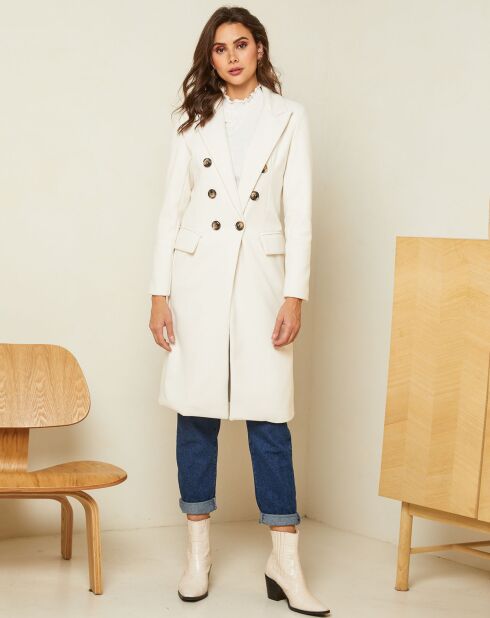 Manteau long Charlotte blanc