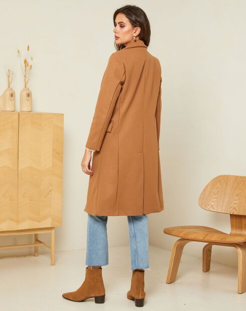 Manteau long Charlotte camel