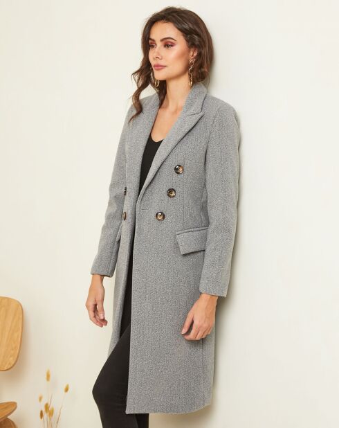 Manteau long Charlotte gris