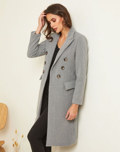 Manteau long Charlotte gris