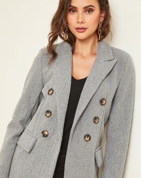 Manteau long Charlotte gris
