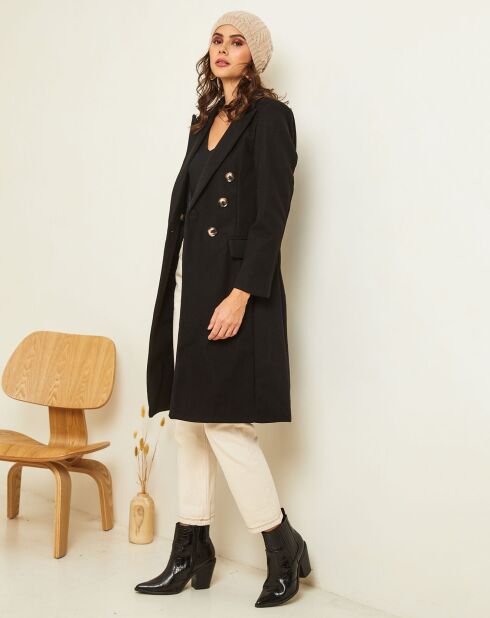Manteau long Charlotte noir