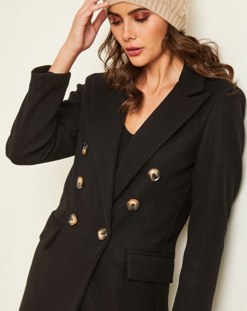 Manteau long Charlotte noir