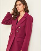 Manteau long Charlotte prune