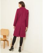 Manteau long Charlotte prune
