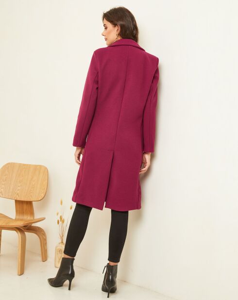 Manteau long Charlotte prune