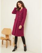 Manteau long Charlotte prune