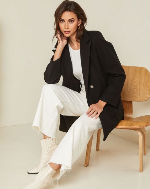Manteau mi-long Lyana noir