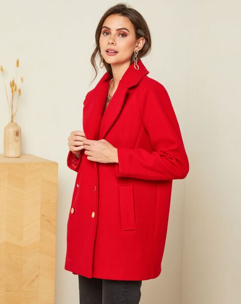 Manteau court Manon rouge