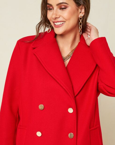 Manteau court Manon rouge