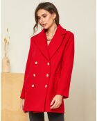 Manteau court Manon rouge