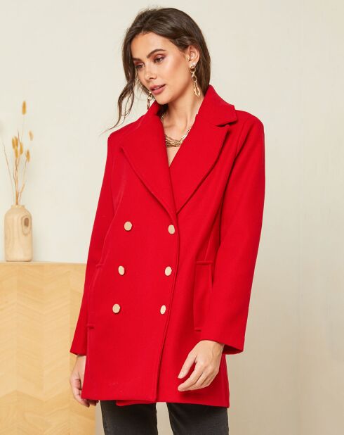 Manteau court Manon rouge