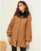 Manteau court Lya camel