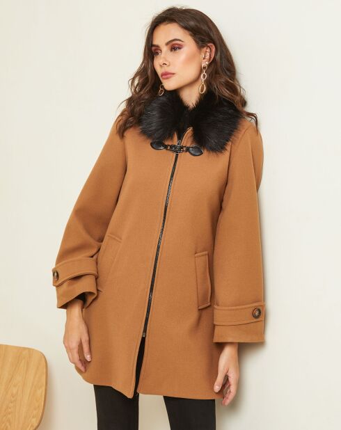 Manteau court Lya camel