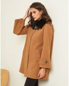 Manteau court Lya camel