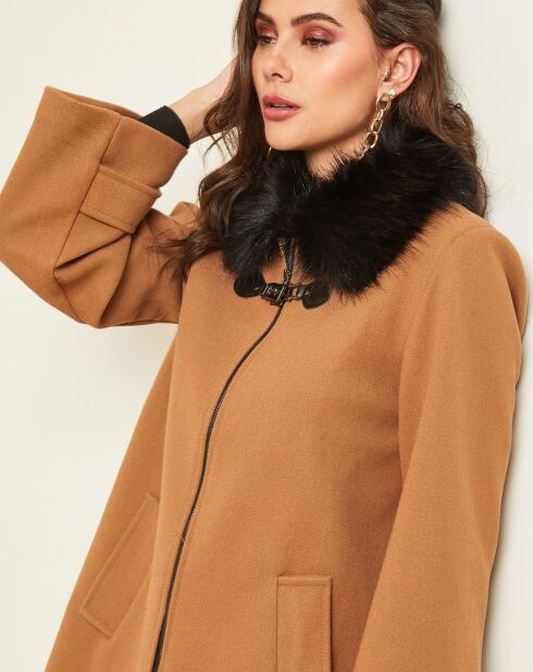 Manteau court Lya camel
