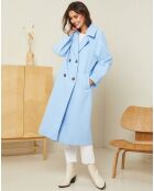 Manteau long Emy ciel