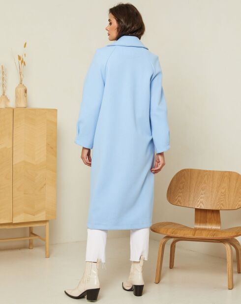 Manteau long Emy ciel