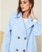 Manteau long Emy ciel