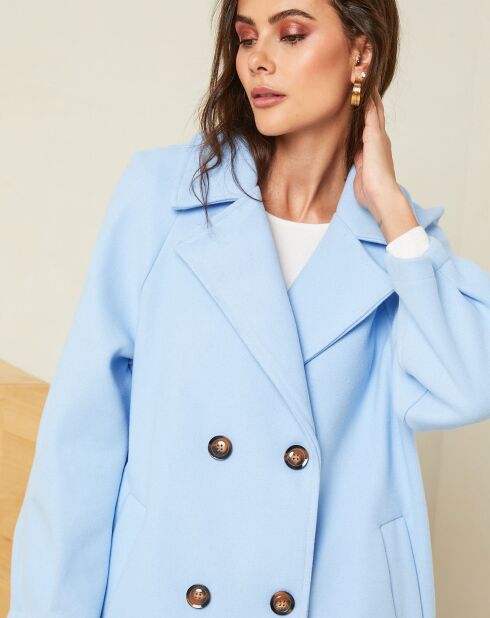 Manteau long Emy ciel