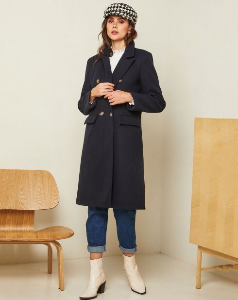 Manteau long Ava marine