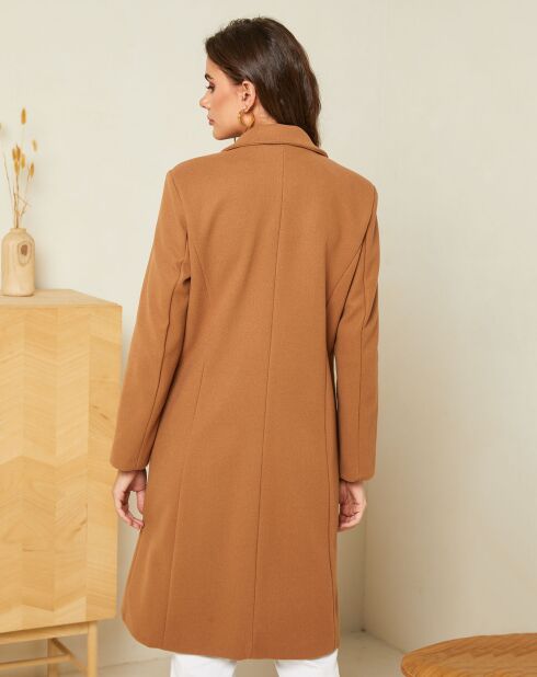 Manteau long Ava camel