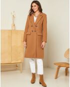 Manteau long Ava camel