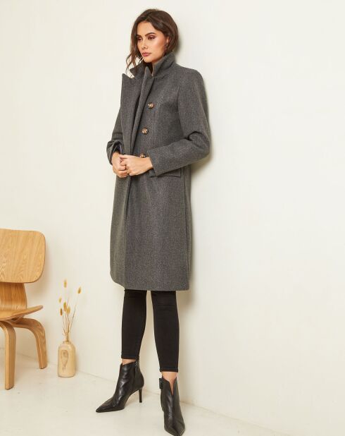 Manteau long Ava anthracite