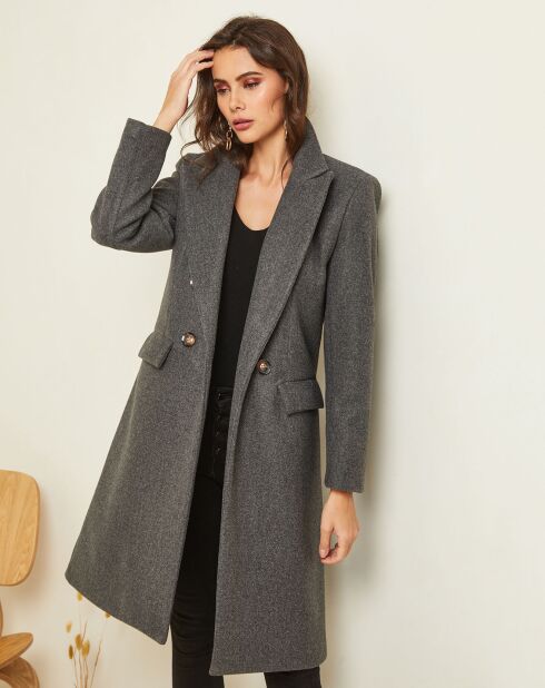 Manteau long Ava anthracite