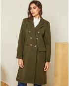 Manteau long Ava kaki