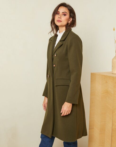 Manteau long Ava kaki