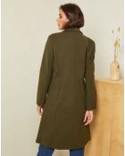 Manteau long Ava kaki