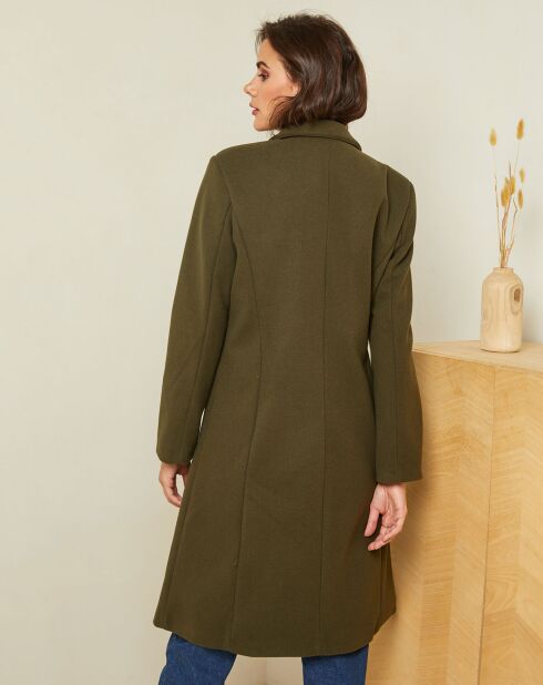 Manteau long Ava kaki