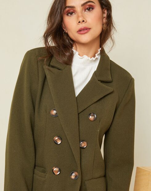 Manteau long Ava kaki