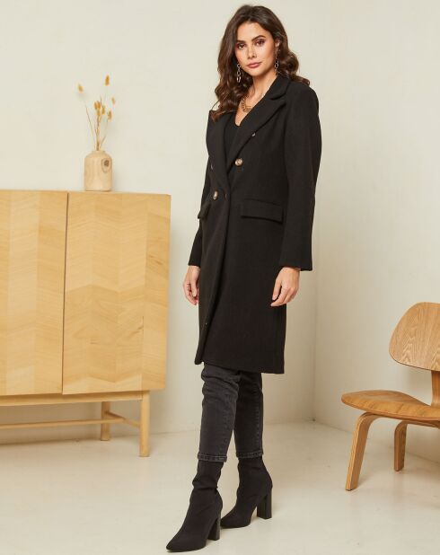 Manteau long Ava noir