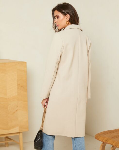 Manteau mi-long Alya beige