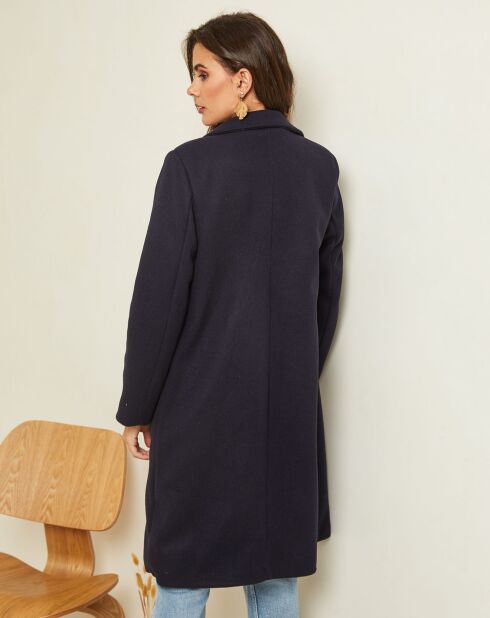 Manteau mi-long Alya marine