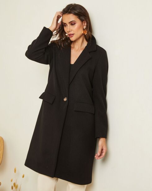 Manteau mi-long Alya noir