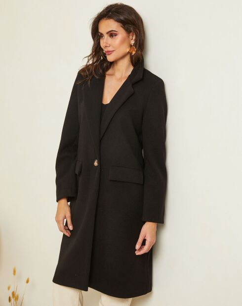 Manteau mi-long Alya noir